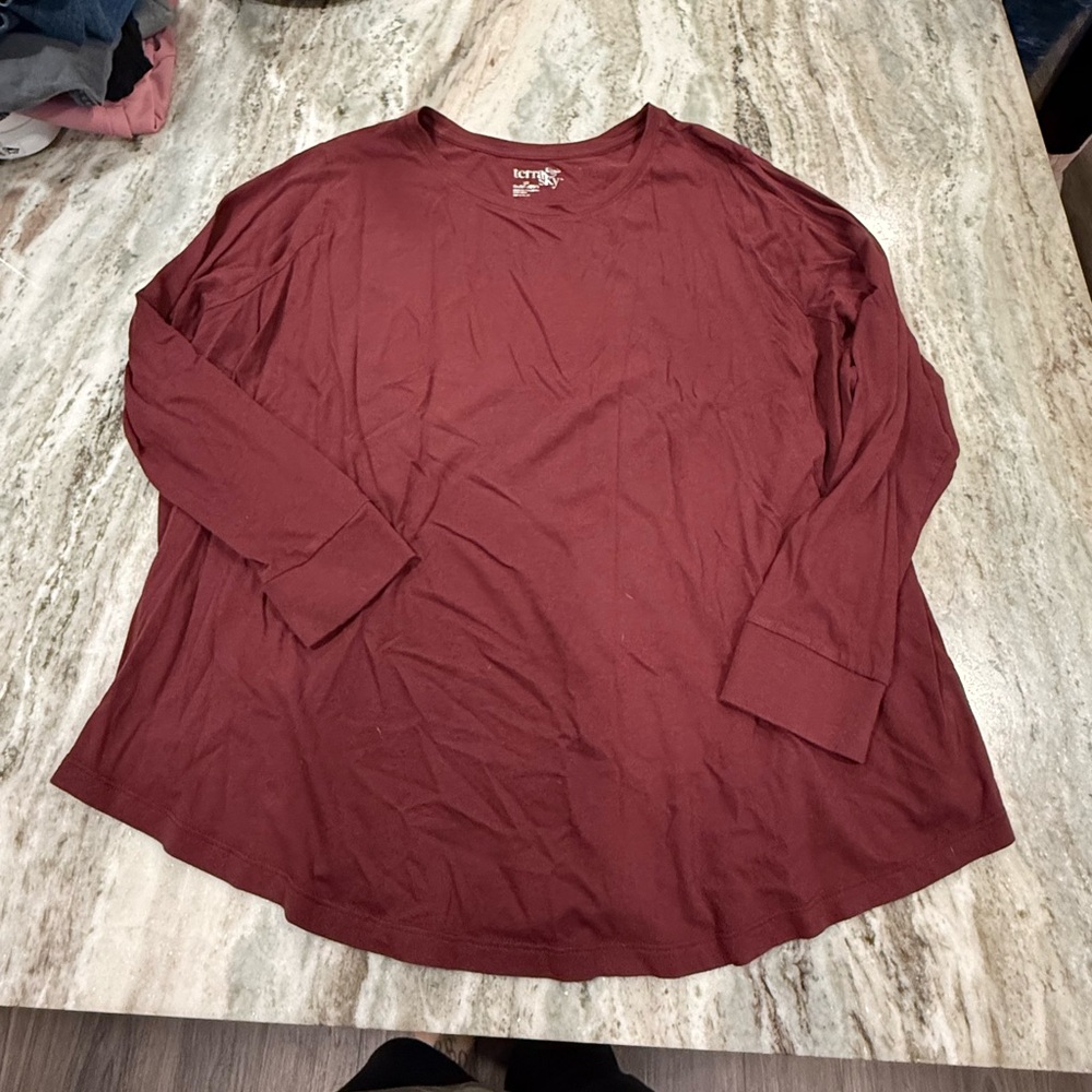 Terra & Sky Maroon Long Sleeve Tee